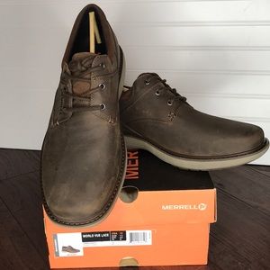 Merrell Men's World Vue Lace 12 Wide Dark Earth